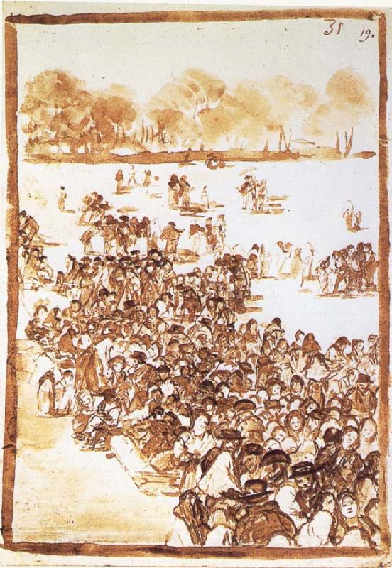 Francisco Goya Crowd in a Park
